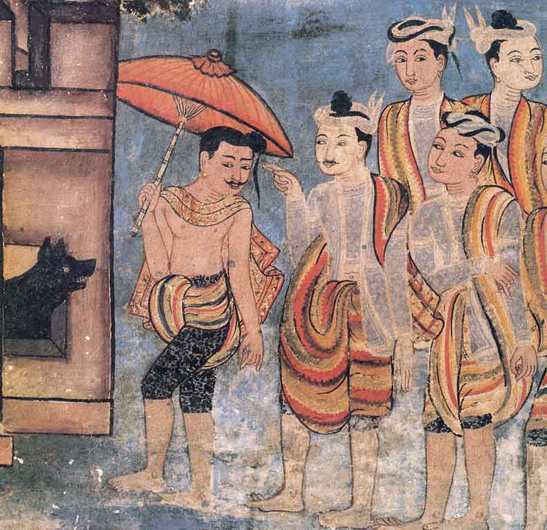 Mural of tattooed men